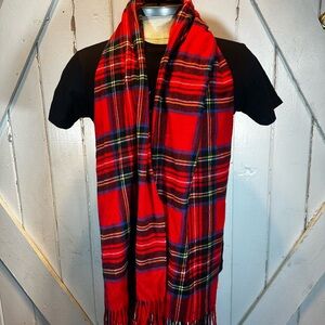 Red Tartan Scarf for Men or women